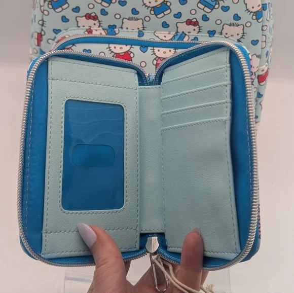 Loungefly Hello Kitty + Dear Daniel Blue Backpack & wallet set - Picture 4 of 6
